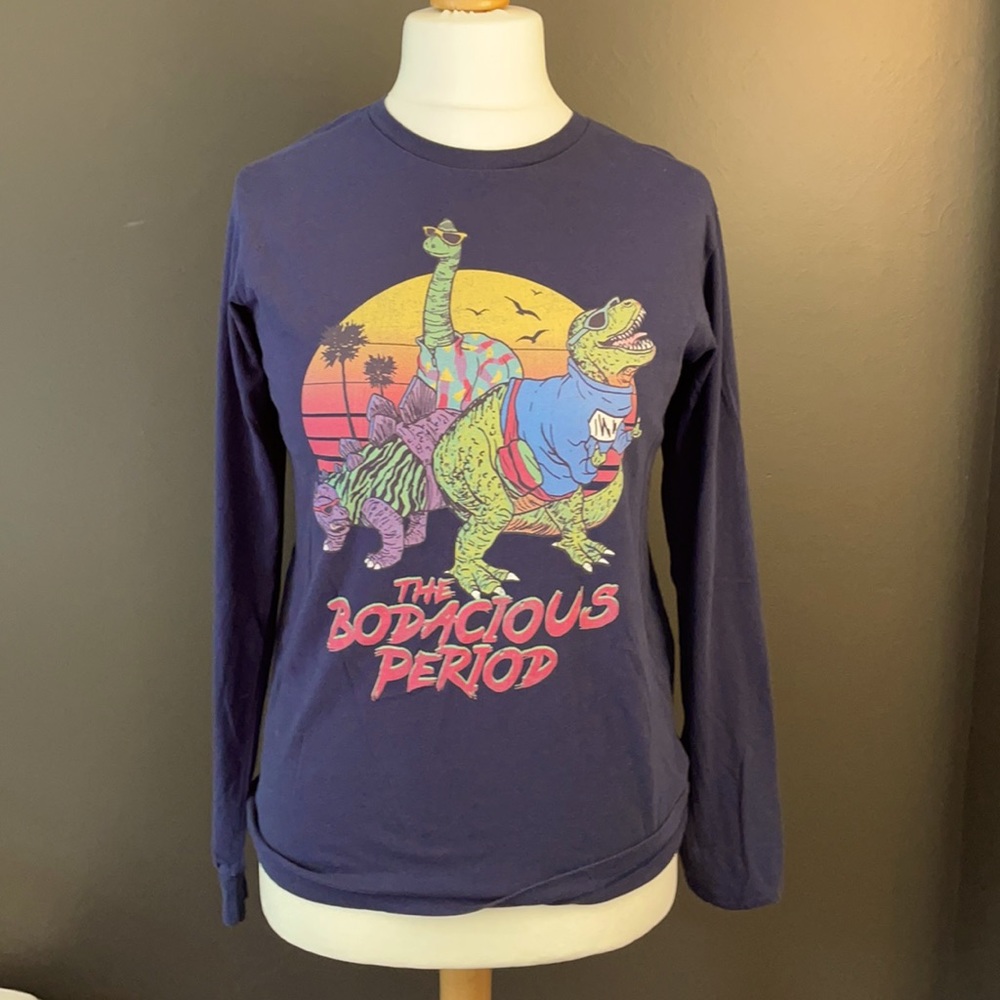 TeePublic Bella Canvas Bodacious Period Rad 80s Dinosaur Tshirt